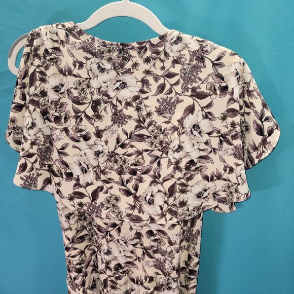 Ten Sixty Sherman Womens Floral Print Wrap Dress Medium - Picture 8 of 11